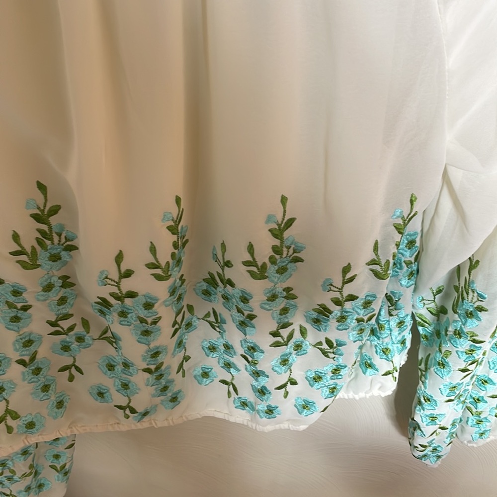 Free People embroidered crop top blouse - Picture 7 of 10
